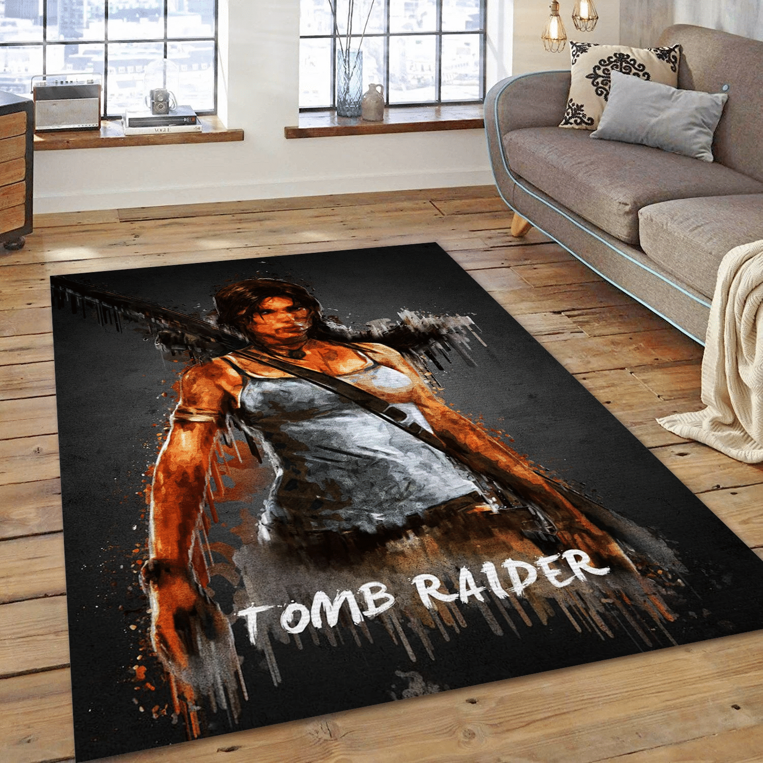 Tomb Raider Area Rug, Bedroom Rug - Family Gift US Decor - Indoor Outdoor Rugs