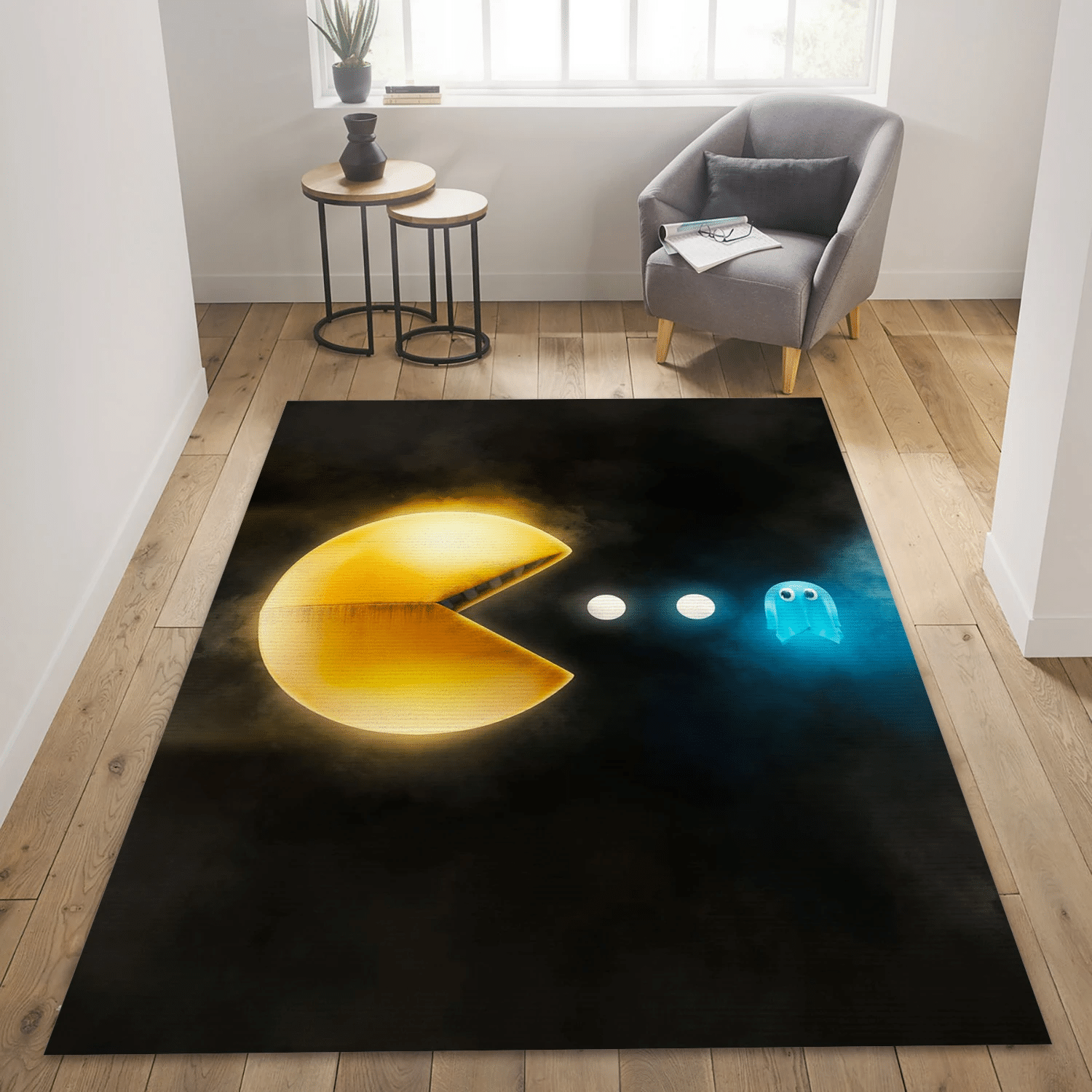 3d Pacman Area Rug Carpet, Bedroom Rug - Home Decor  Floor Decor - Indoor Outdoor Rugs