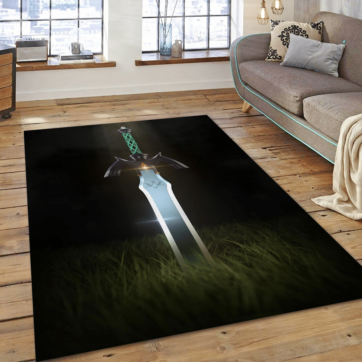 3d Master Sword Zelda Area Rug For Christmas, Living Room Rug - Home Decor  Floor Decor - Indoor Outdoor Rugs