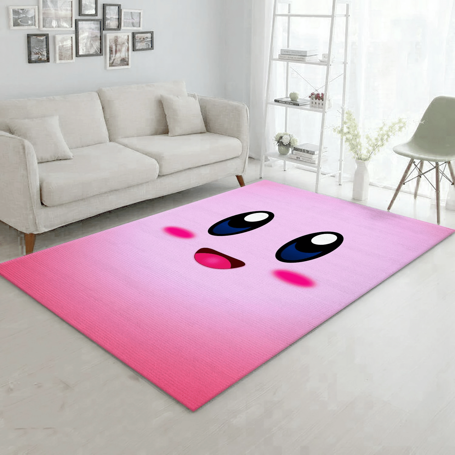 Kirby Area Rug For Christmas, Bedroom Rug - US Gift Decor - Indoor Outdoor Rugs