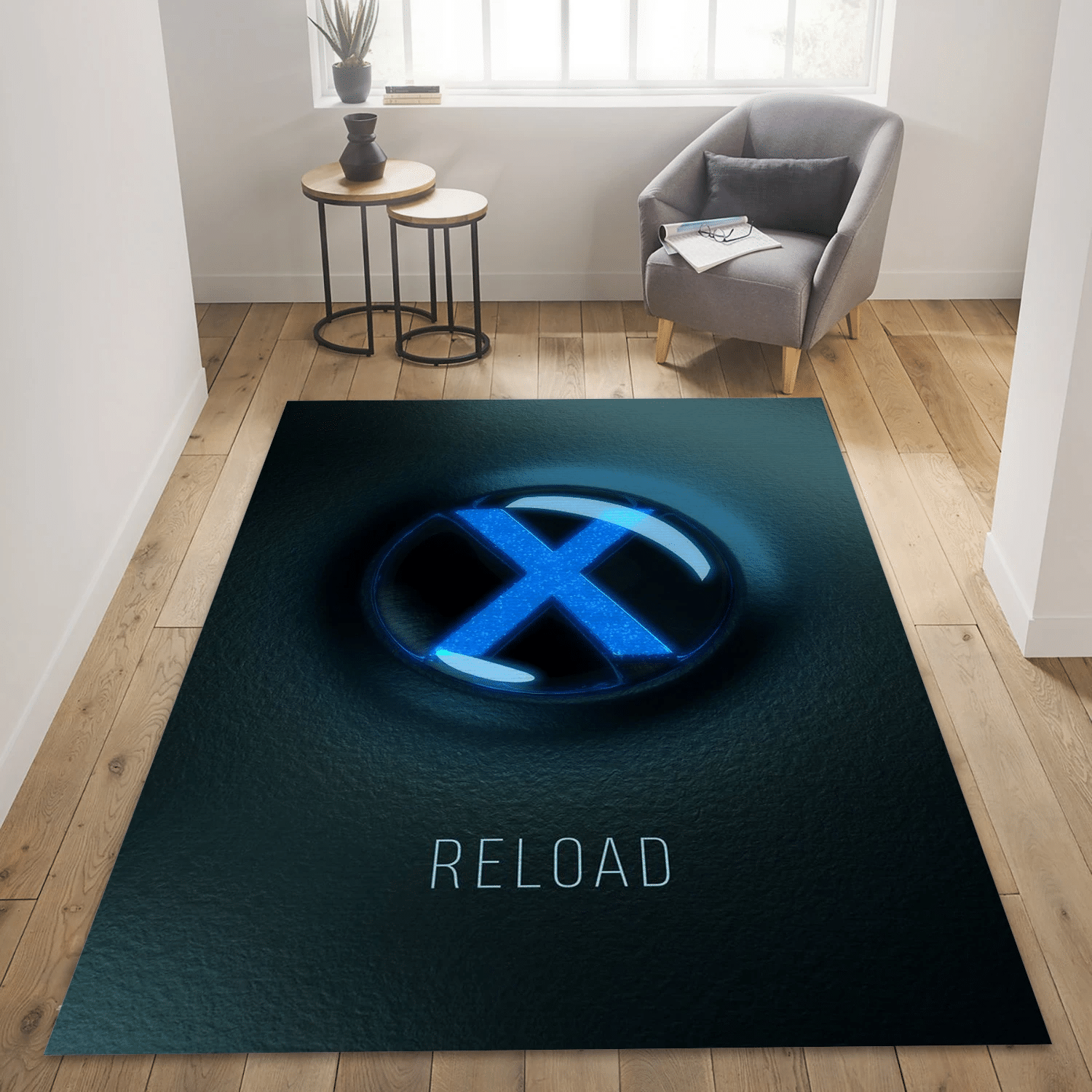 Xbox Button X Gaming Area Rug, Living Room Rug - Home US Decor - Indoor Outdoor Rugs