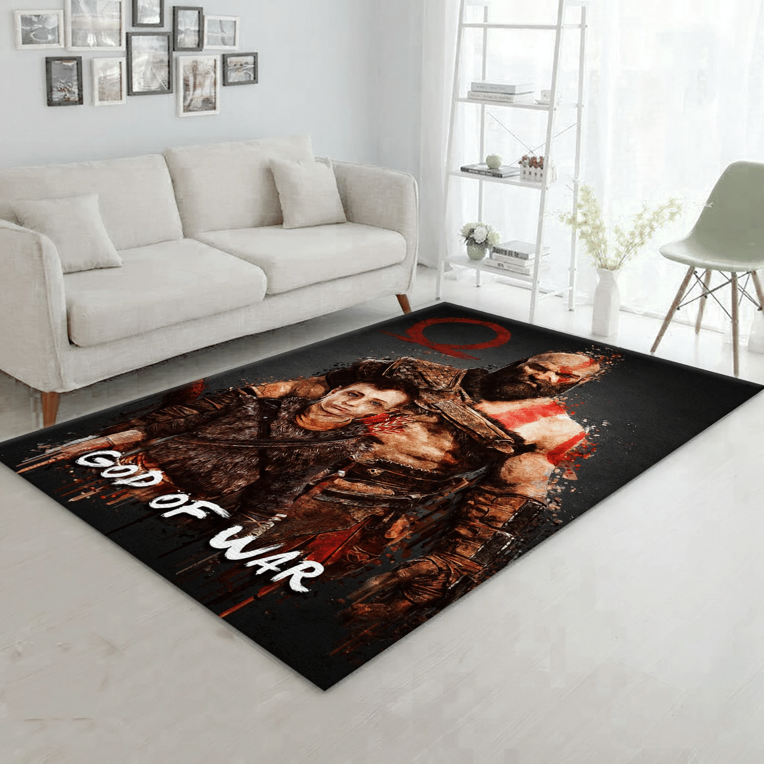 God Of War Acrylic Area Rug Carpet, Living Room Rug - US Gift Decor - Indoor Outdoor Rugs