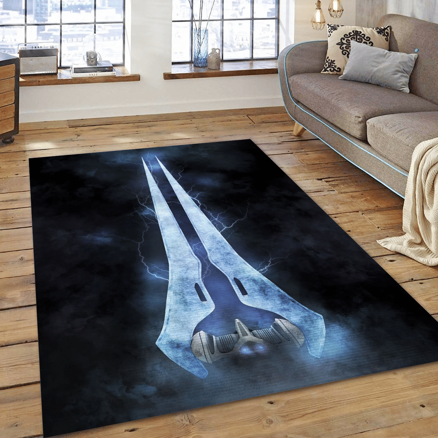 The Energy Sword Gaming Area Rug, Living Room Rug - Home Decor  Floor Decor - Indoor Outdoor Rugs