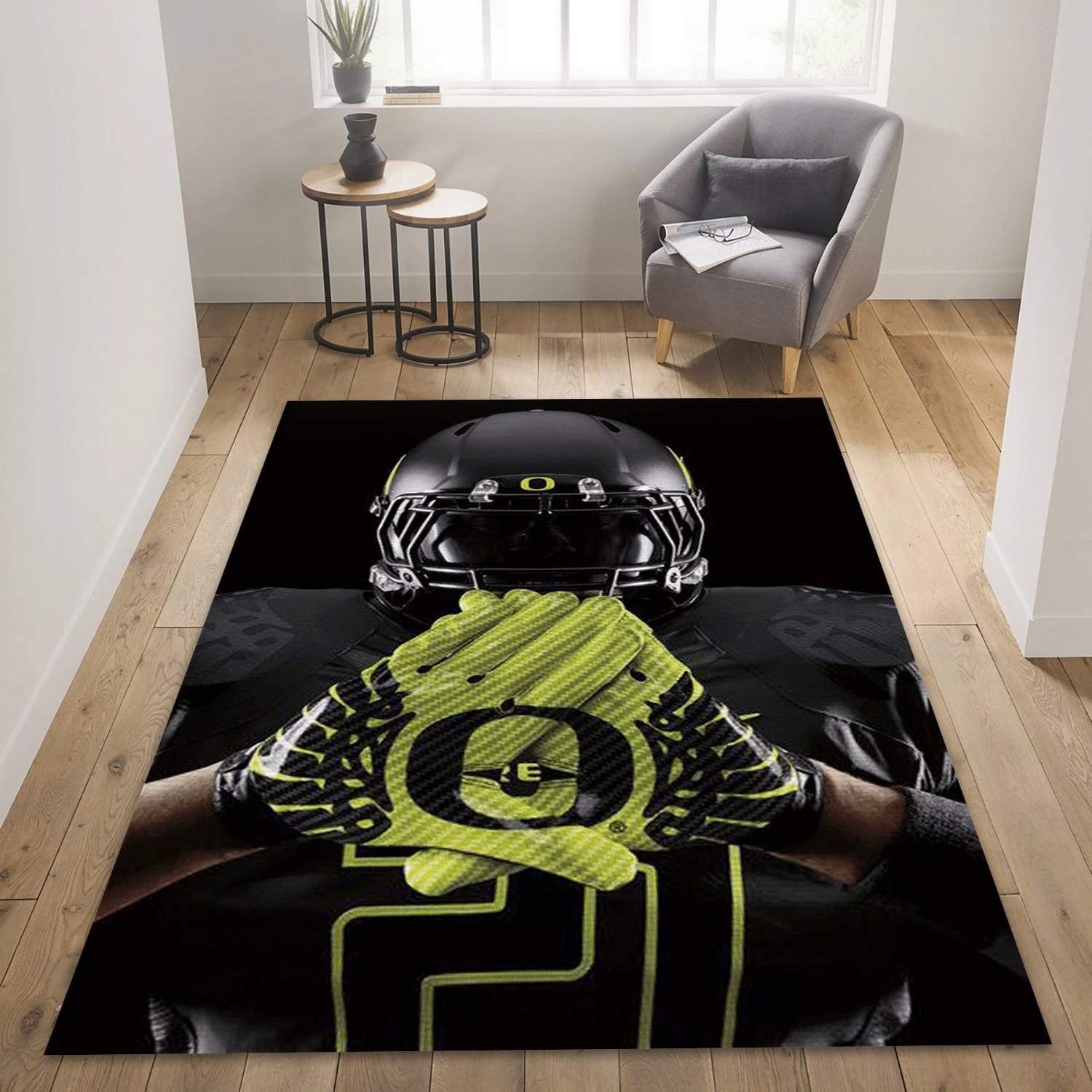 Oregon Duck Football Gloves Area Rug Carpet, Bedroom Rug - Christmas Gift US Decor - Indoor Outdoor Rugs