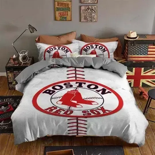 Boston Red Sox B170948 Bedding Set (Duvet Cover & Pillow Cases)