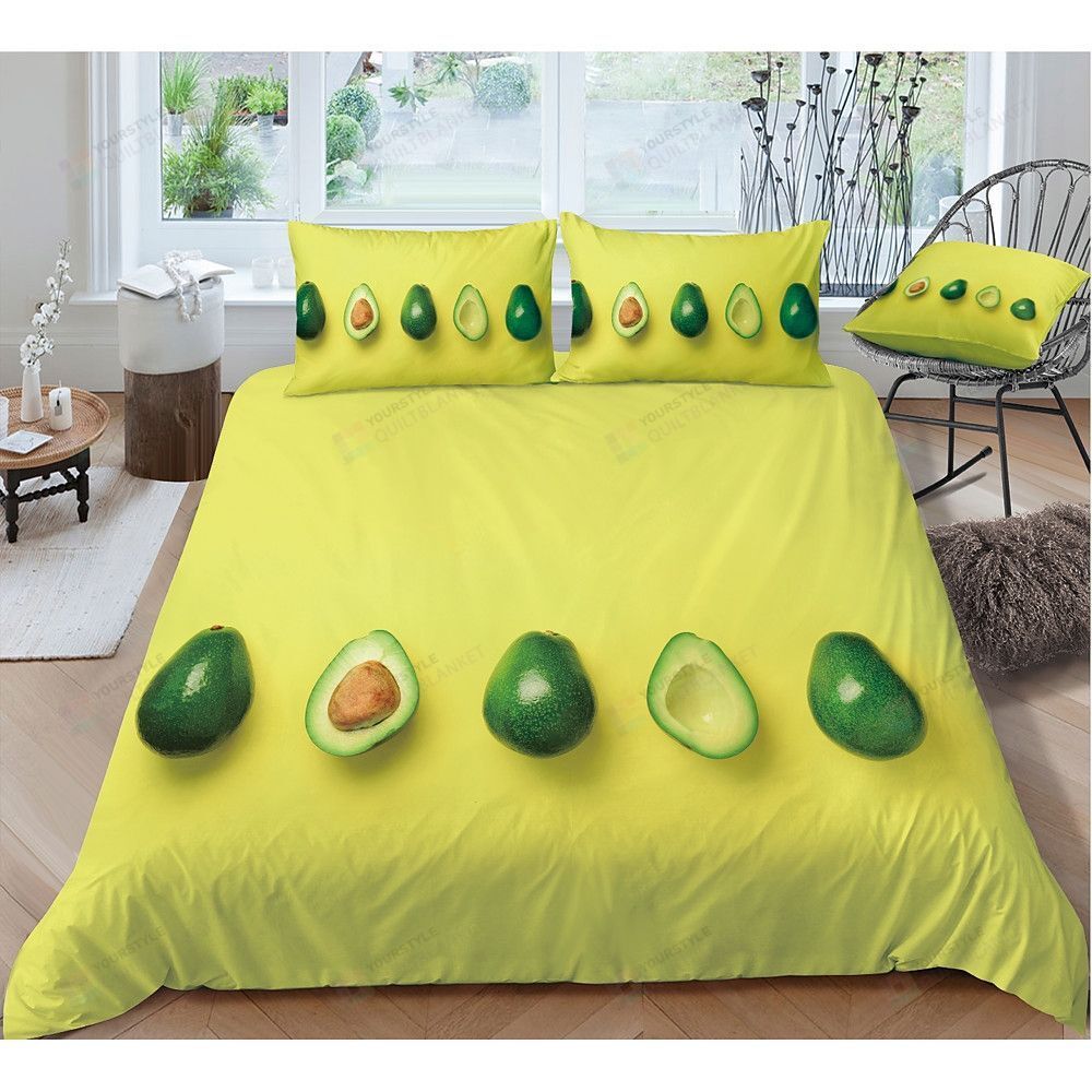 Avocado Bed Sheets Duvet Cover Bedding Set