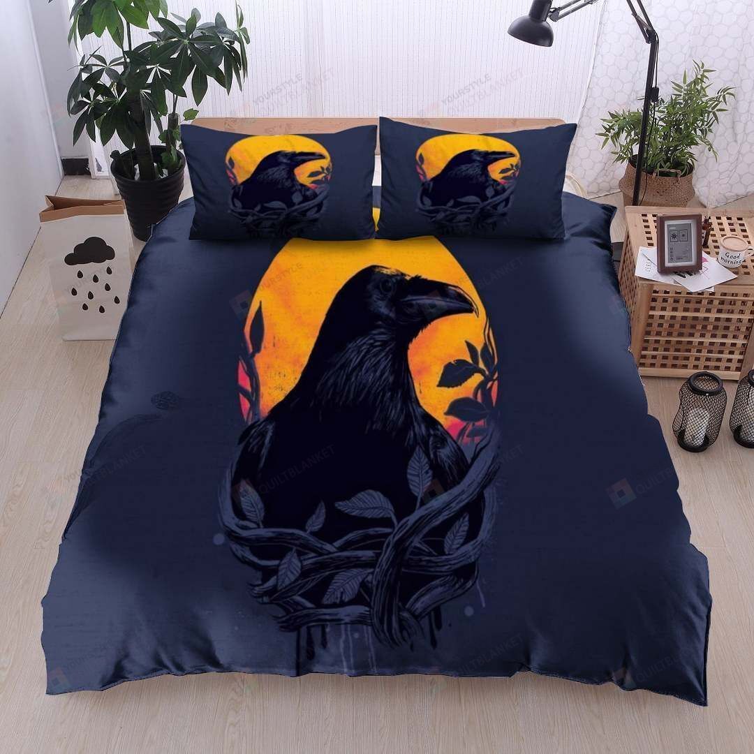 Raven Cotton Bed Sheets Spread Comforter Duvet Cover Bedding Sets