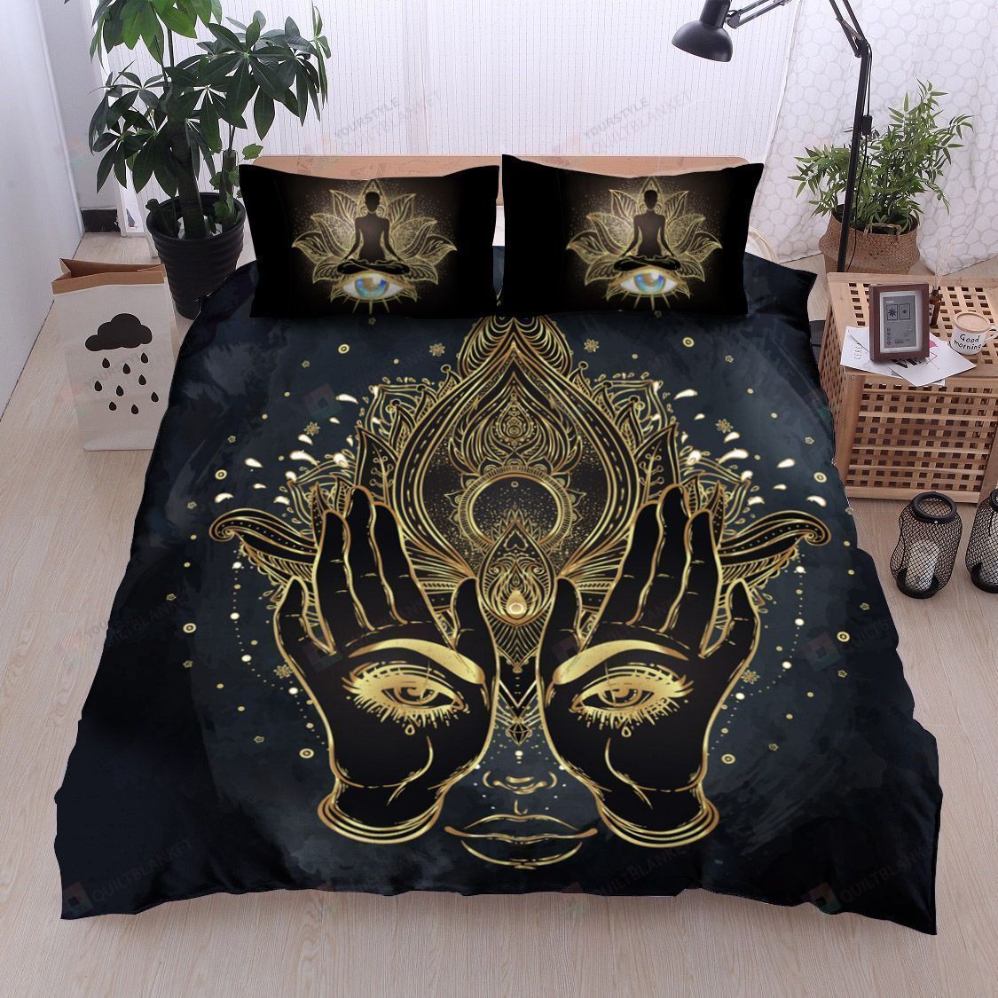 Buddha Cotton Bed Sheets Spread Comforter Duvet Cover Bedding Sets