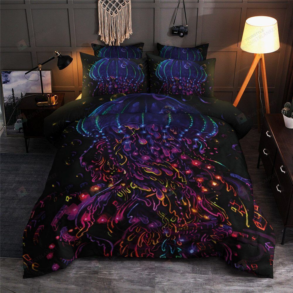 Jellyfish Cotton Bed Sheets Spread Comforter Duvet Cover Bedding Sets