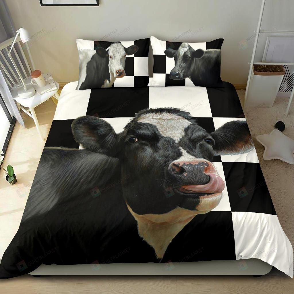 Cow Cotton Bed Sheets Spread Comforter Duvet Cover Bedding Sets