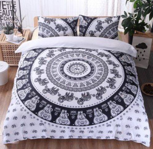 Mandala Cotton Bed Sheets Spread Comforter Duvet Cover Bedding Sets