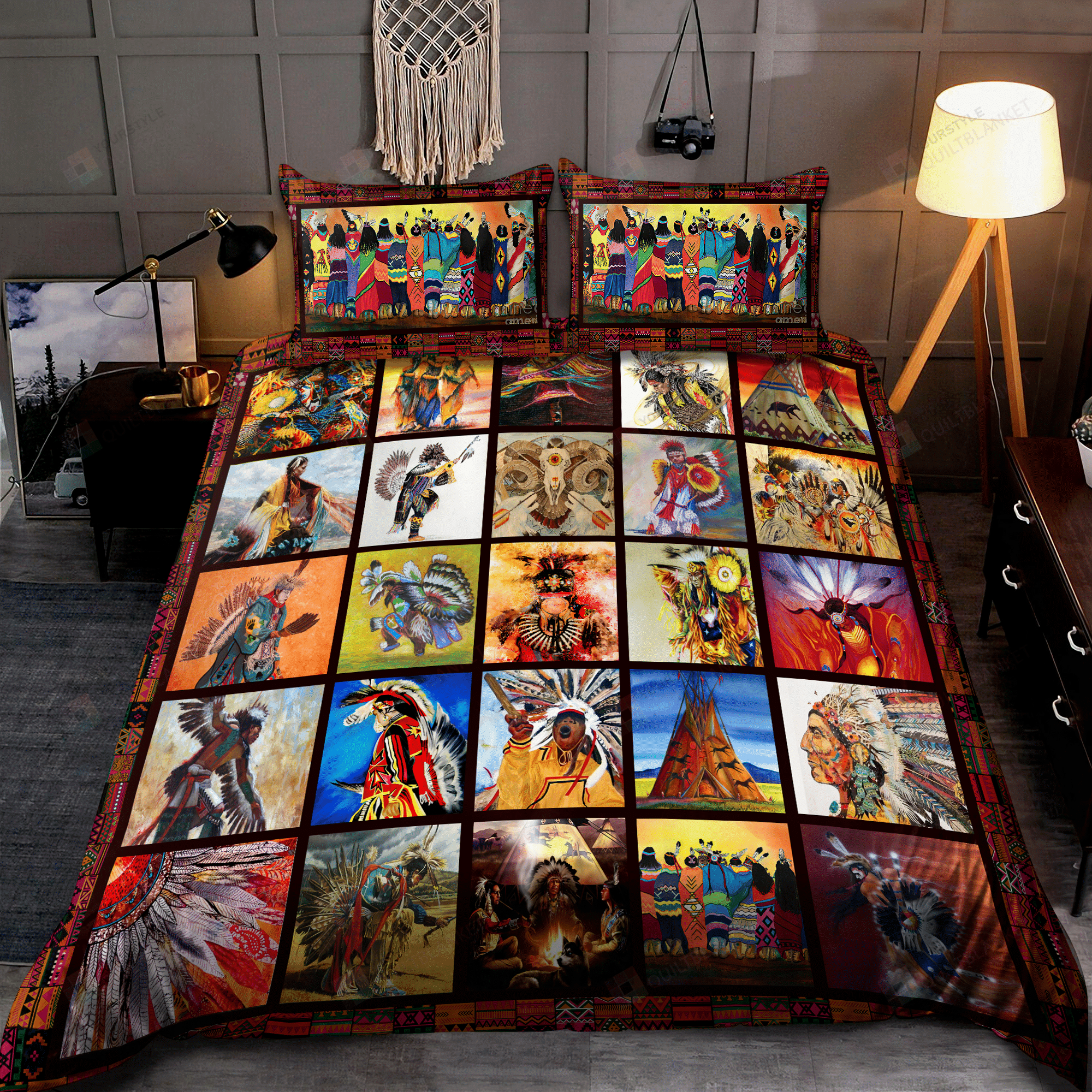 Native Americans Bed Sheets Spread Comforter Duvet Cover Bedding Sets