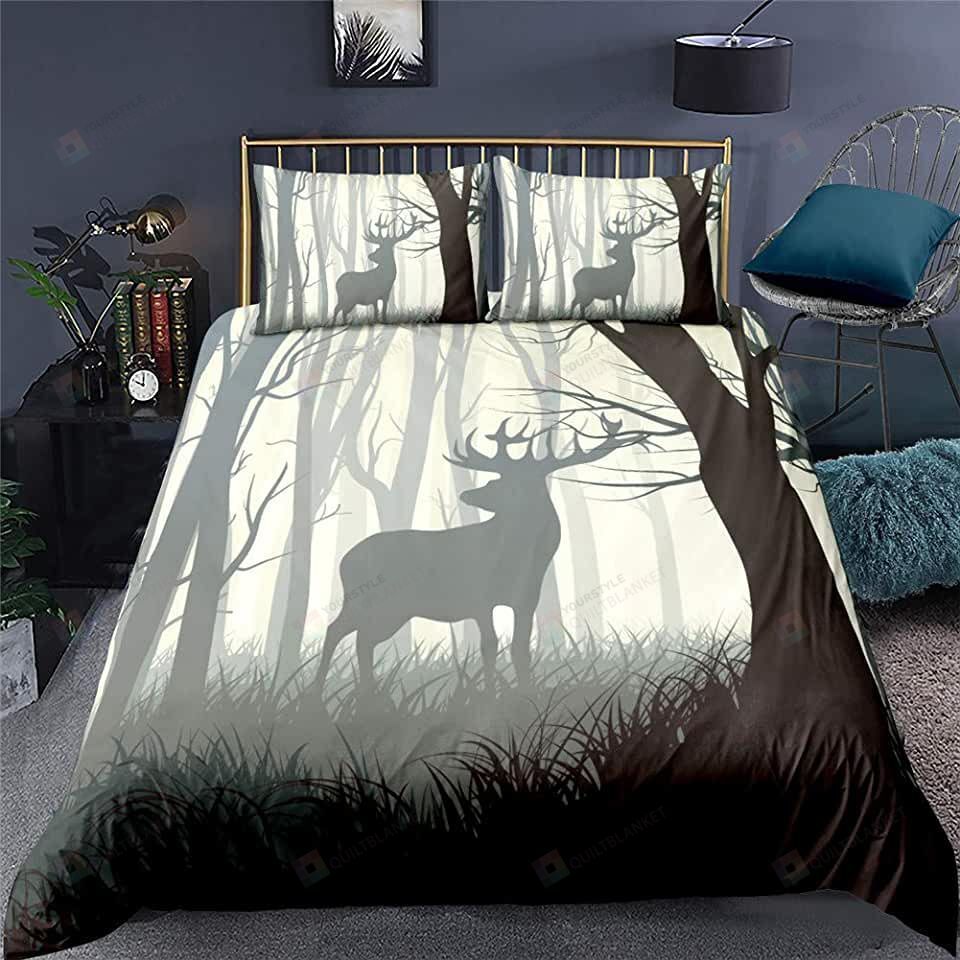 Deer In Forest Bed Sheets Duvet Cover Bedding Sets