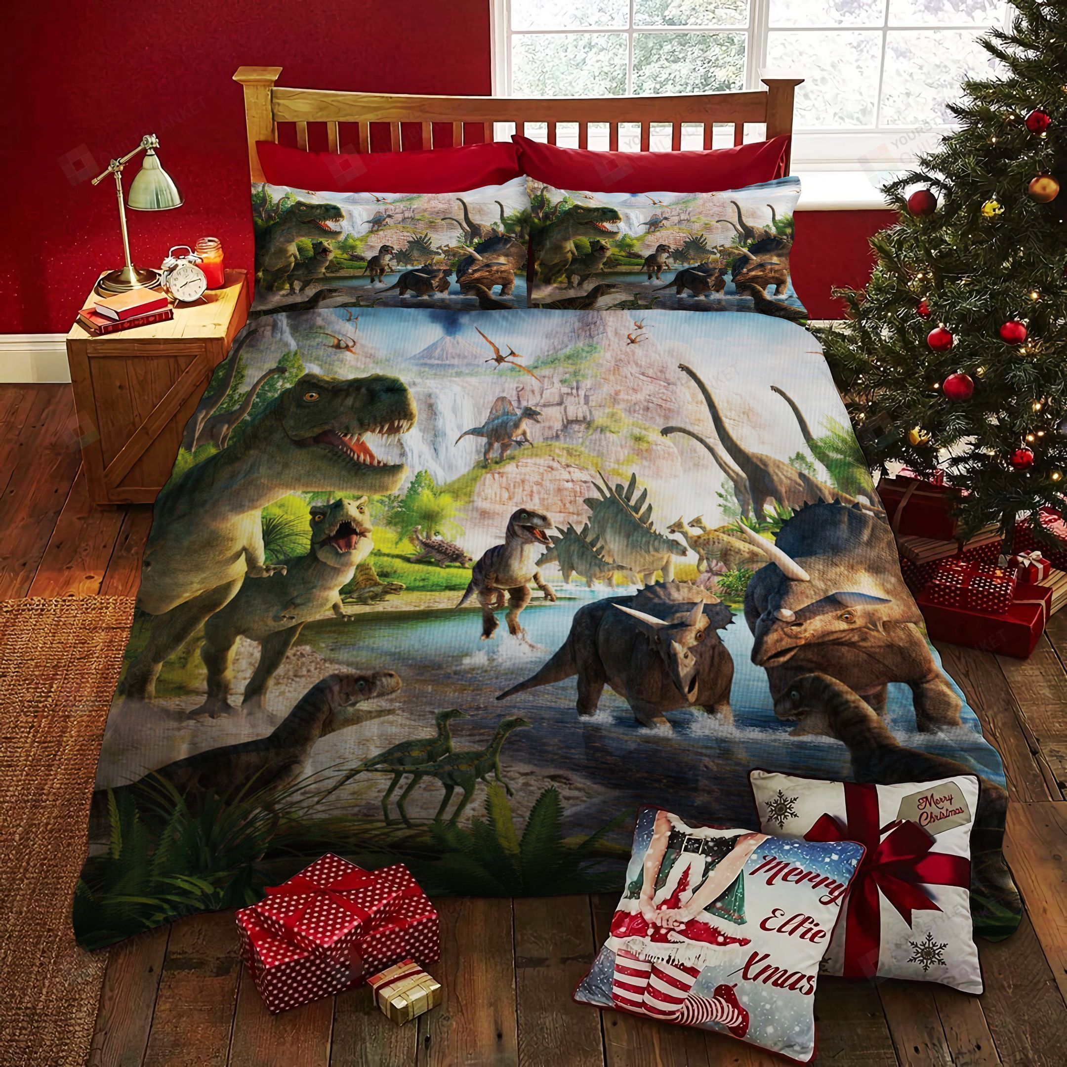Dinosaur T-Rex Bed Sheets Duvet Cover Bedding Set