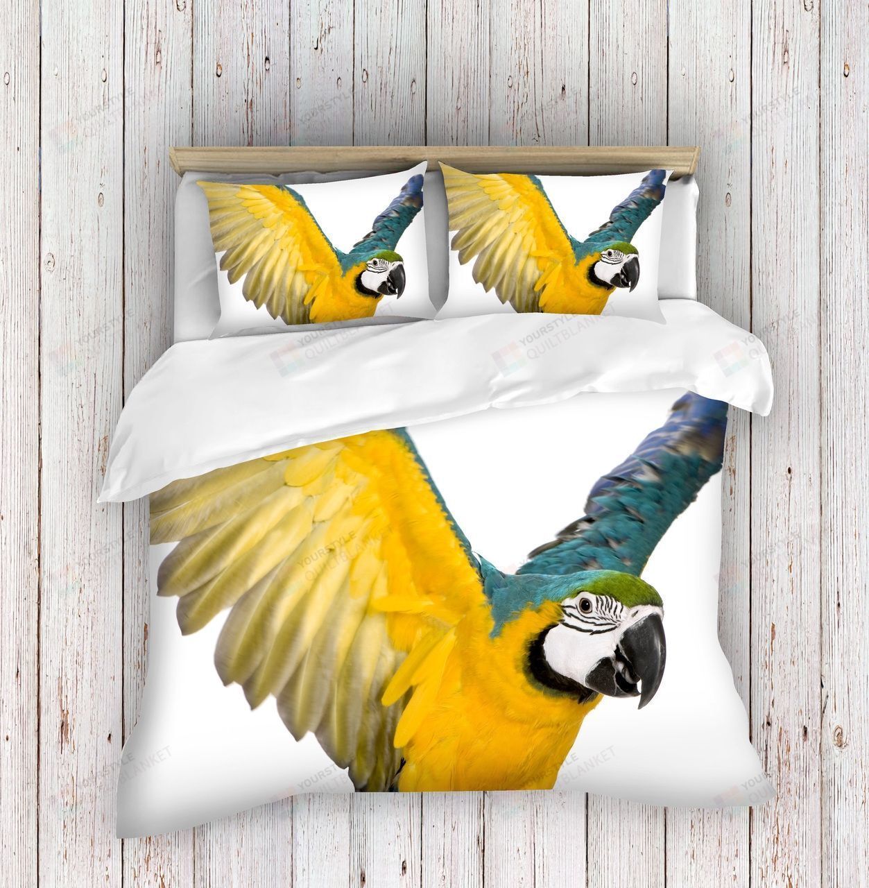 Yellow Parrot Bedding Set Bed Sheets Spread Comforter Duvet Cover Bedding Sets