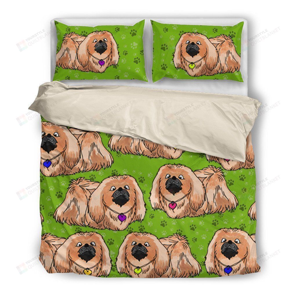 Pekingese Cotton Bed Sheets Spread Comforter Duvet Cover Bedding Sets