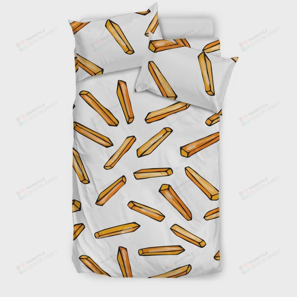 French Fries Potato Pattern Bedding Set (Duvet Cover & Pillow Cases)