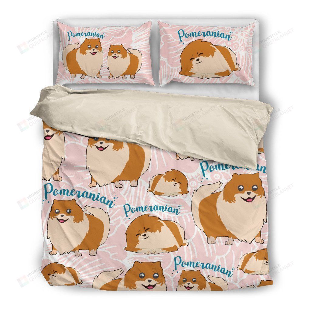 Pomeranian Cotton Bed Sheets Spread Comforter Duvet Cover Bedding Sets