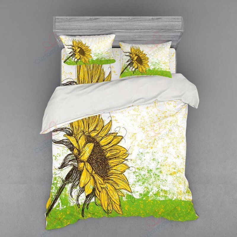 Beautiful Sunflower Bedding Set Bed Sheets Spread Comforter Duvet Cover Bedding Sets