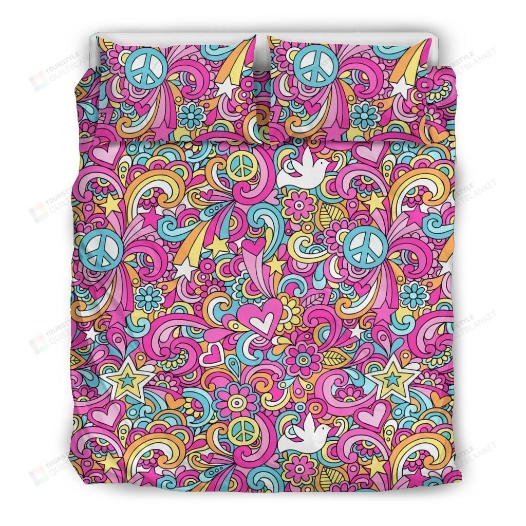 Psychedelic Cotton Bed Sheets Spread Comforter Duvet Cover Bedding Sets