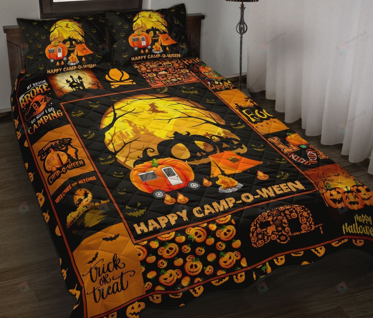 Camping Happy Campoween Quilt Bedding Set