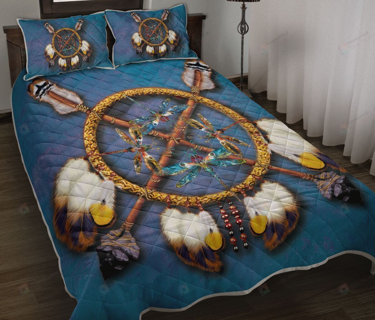 Dragonfly Dreamcatcher Quilt Bedding Set