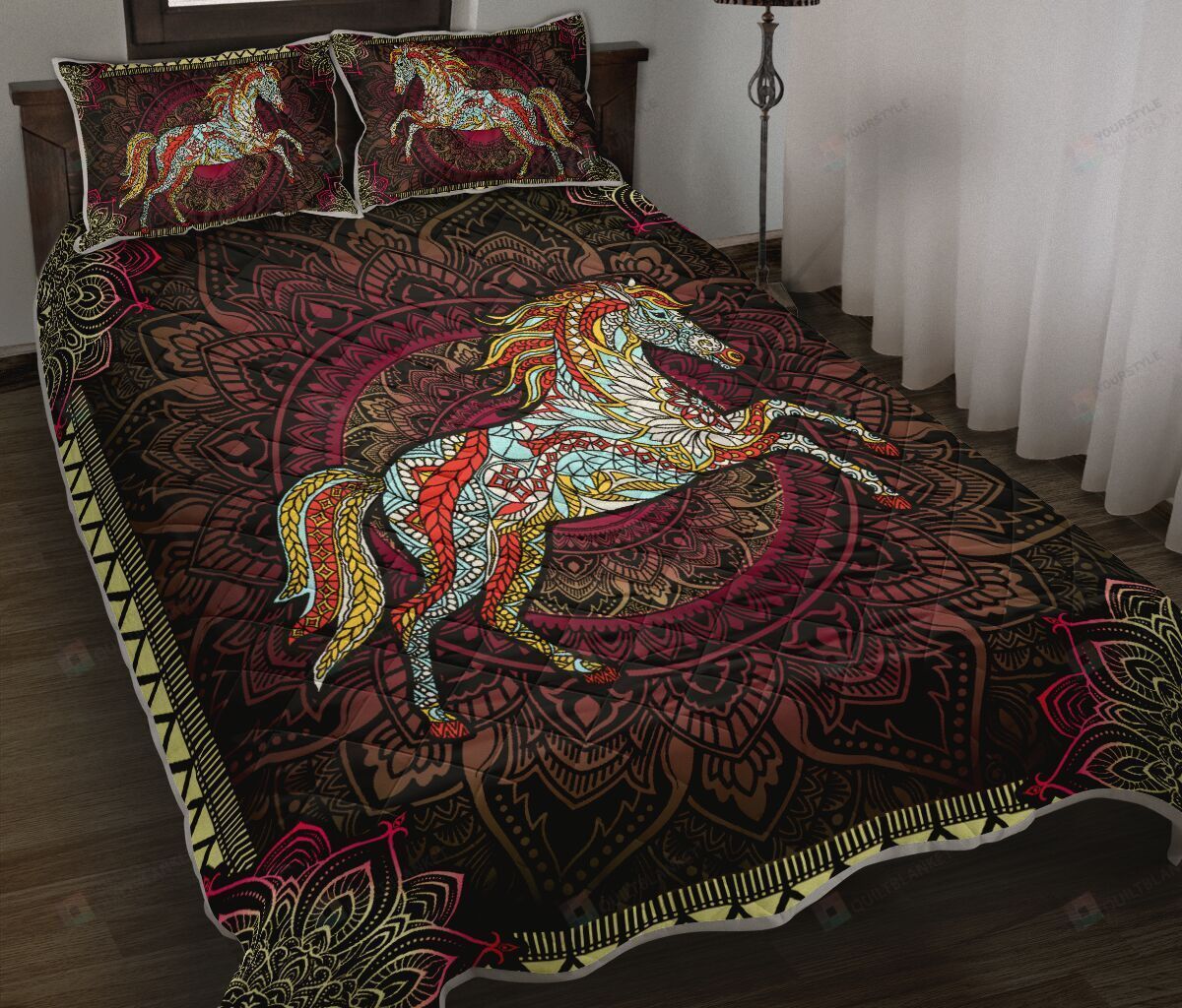 Horse Mandala Quilt Bedding Set