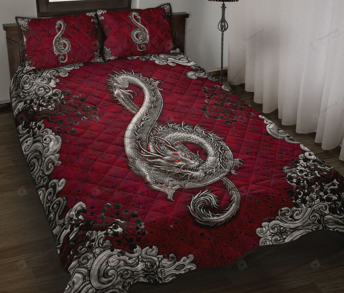 Dragon Art Style Quilt Bedding Set
