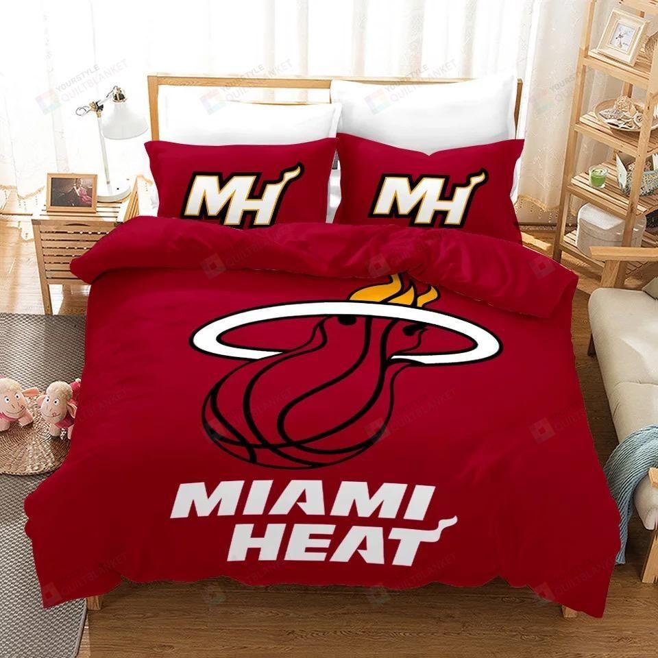 Miami Heat Basketball Duvet Cover Bedding Set
