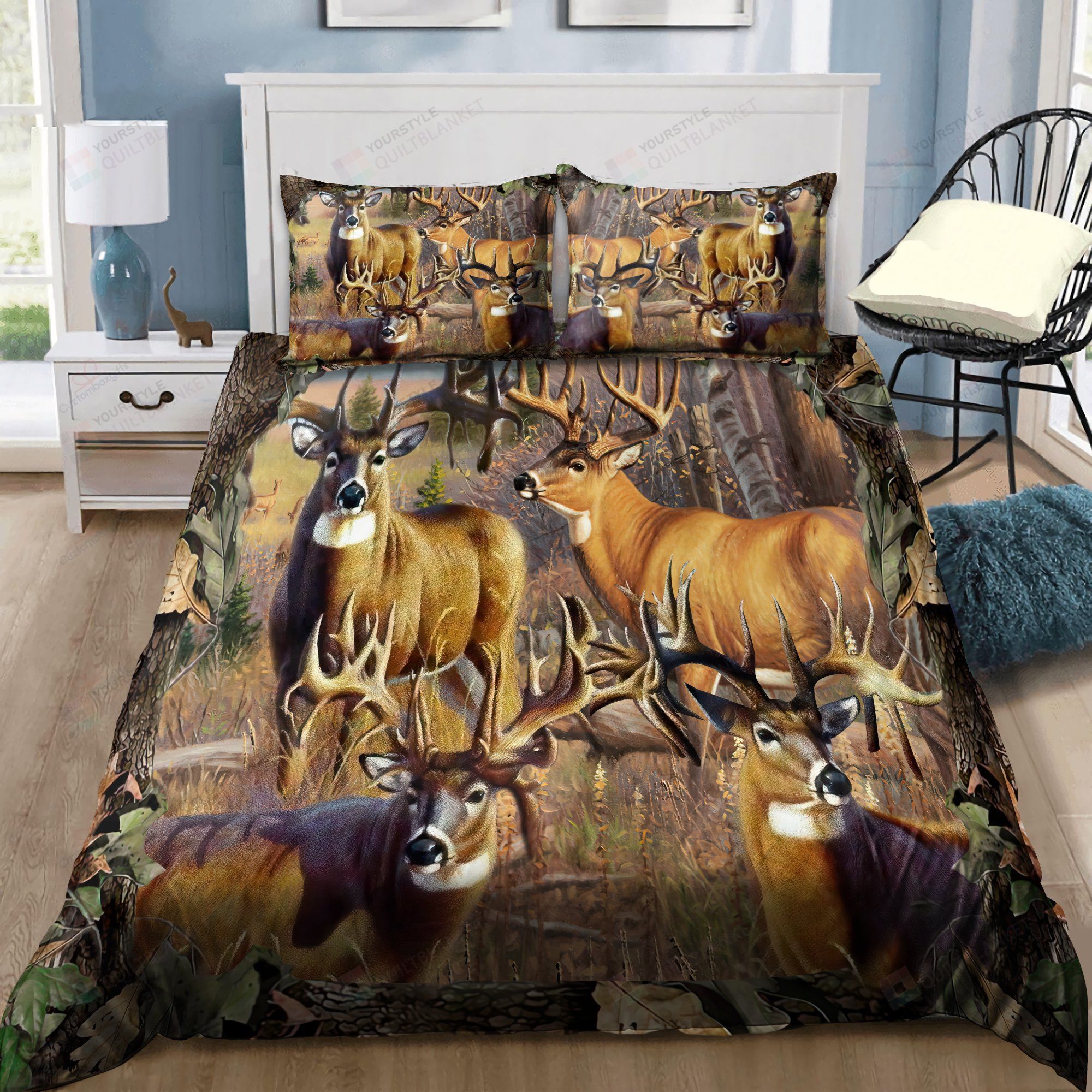 Awesome Deer Bedding Set Bed Sheets Spread Comforter Duvet Cover Bedding Sets