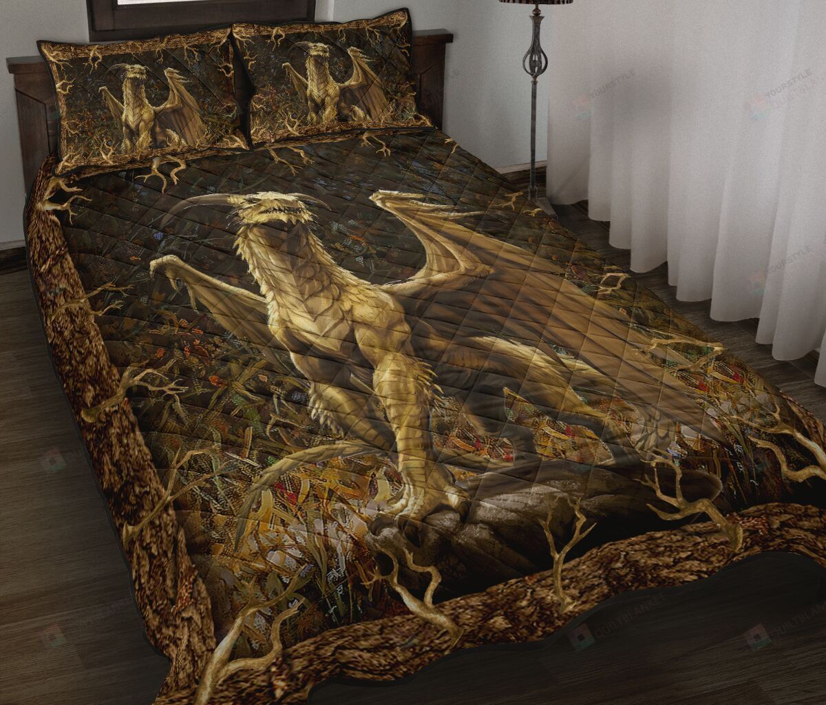 Dragon Quilt Bedding Set