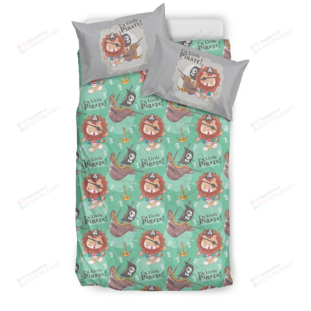 Cute Lion Little Pirate Bedding Set Cotton Bed Sheets Spread Comforter Duvet Cover Bedding Sets