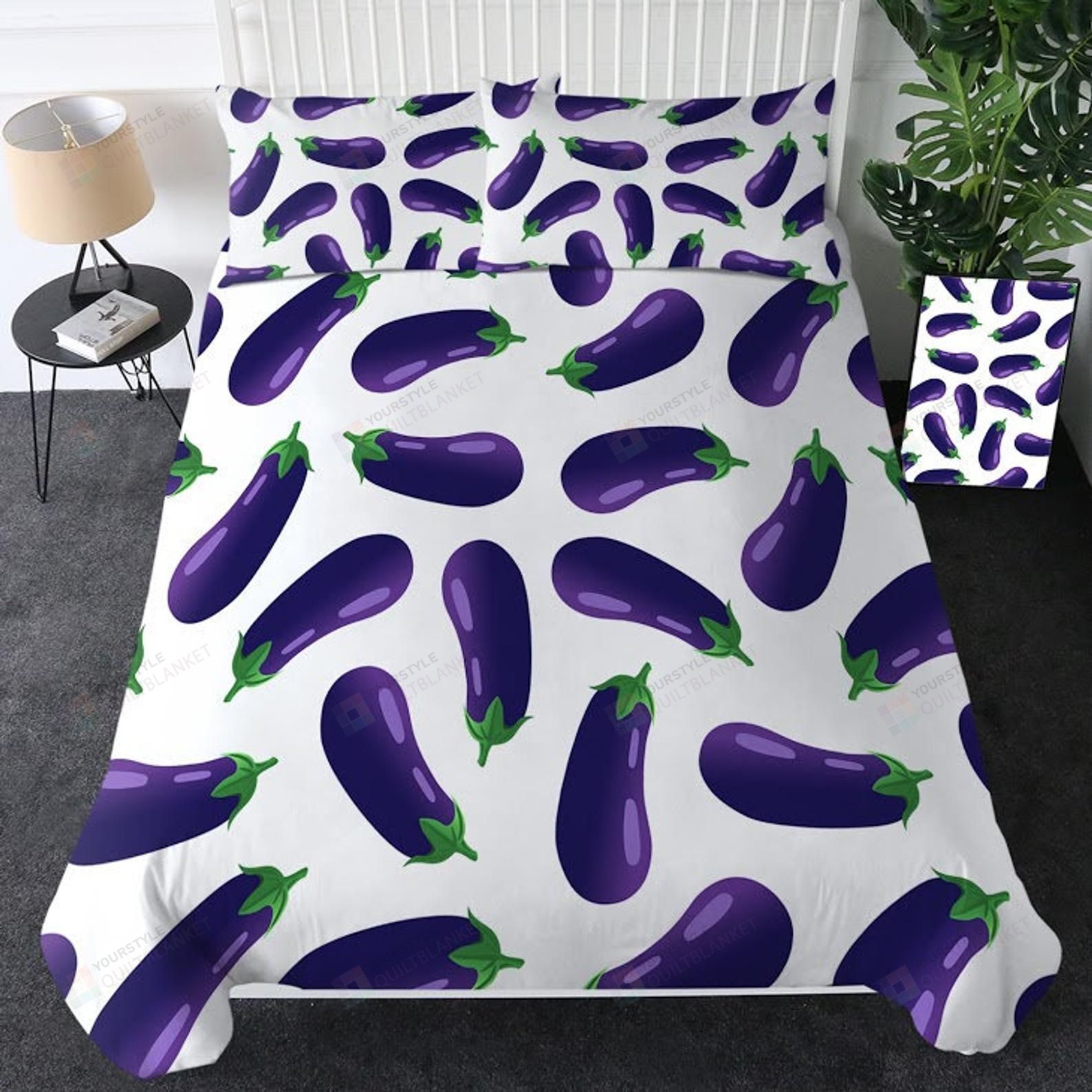 Eggplant Bedding Set (Duvet Cover & Pillow Cases)