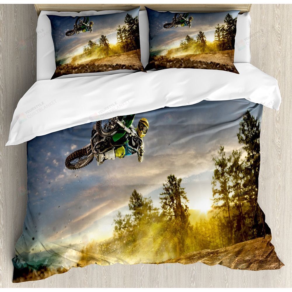 Motocross Bedding Set Bed Sheets Spread Comforter Duvet Cover Bedding Sets