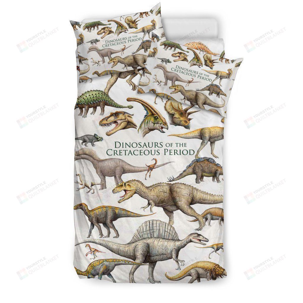 Dinosaurs Of The Cretacous Period Bedding Set Bed Sheets Spread Comforter Duvet Cover Bedding Sets