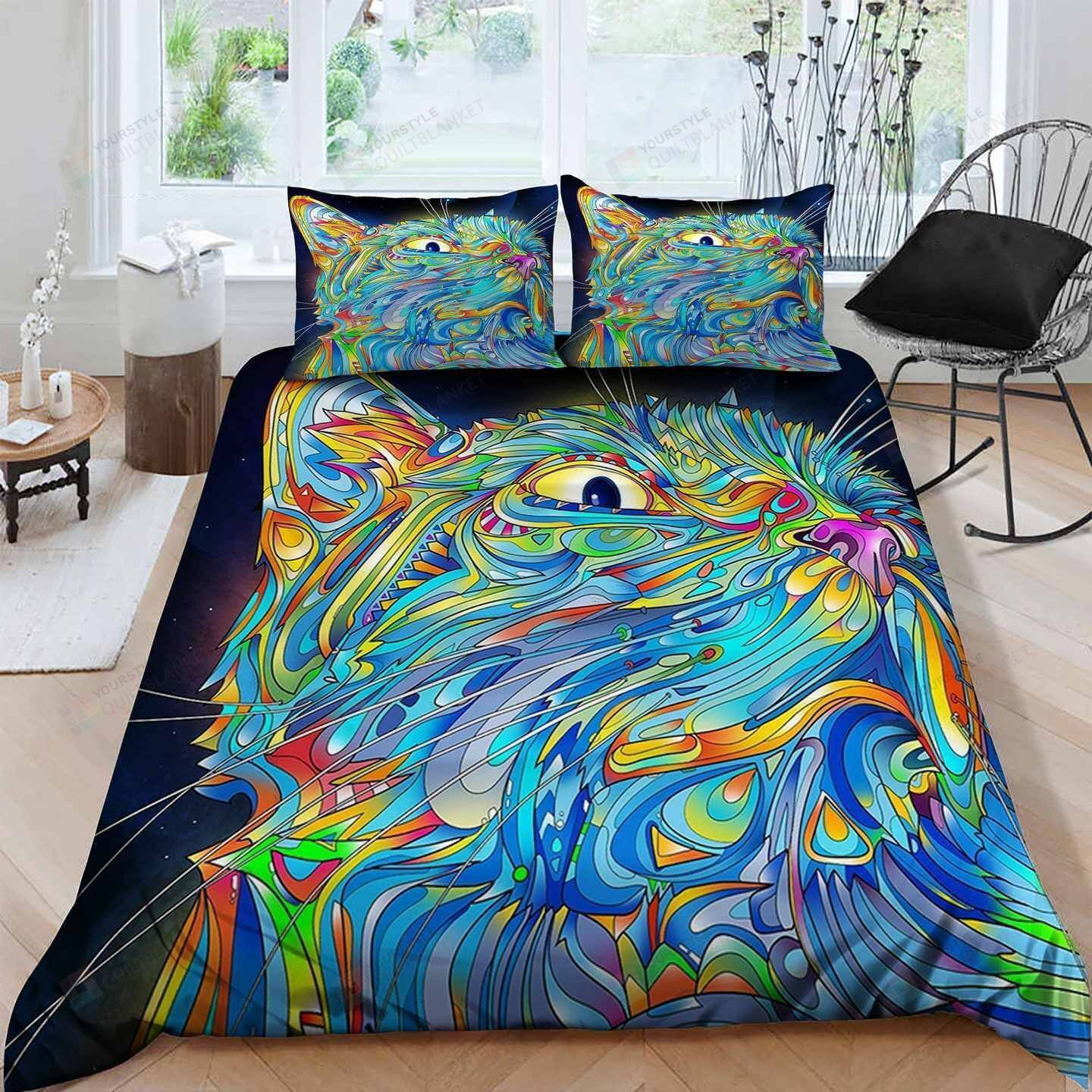 Colorful Cotton Bed Sheets Spread Comforter Duvet Cover Bedding Sets