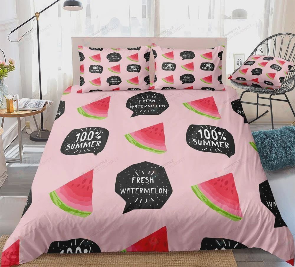 Pink Watermelon Bedding Set (Duvet Cover & Pillow Cases)