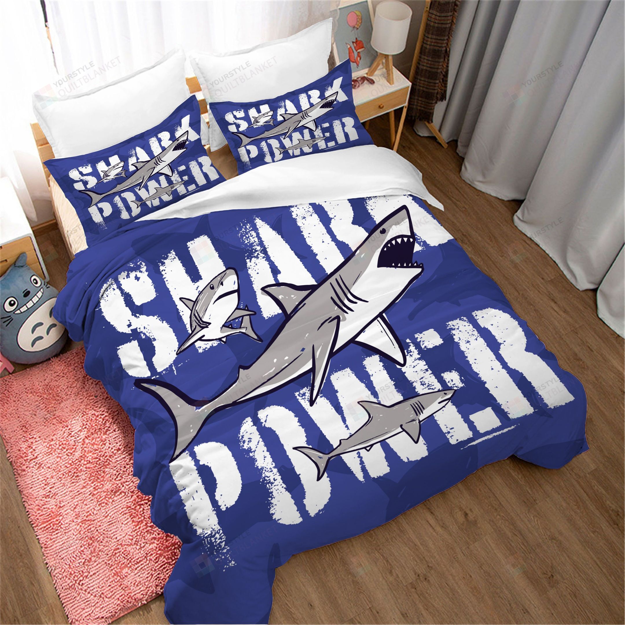 Shark Power Bed Sheets Spread Duvet Cover Bedding Sets