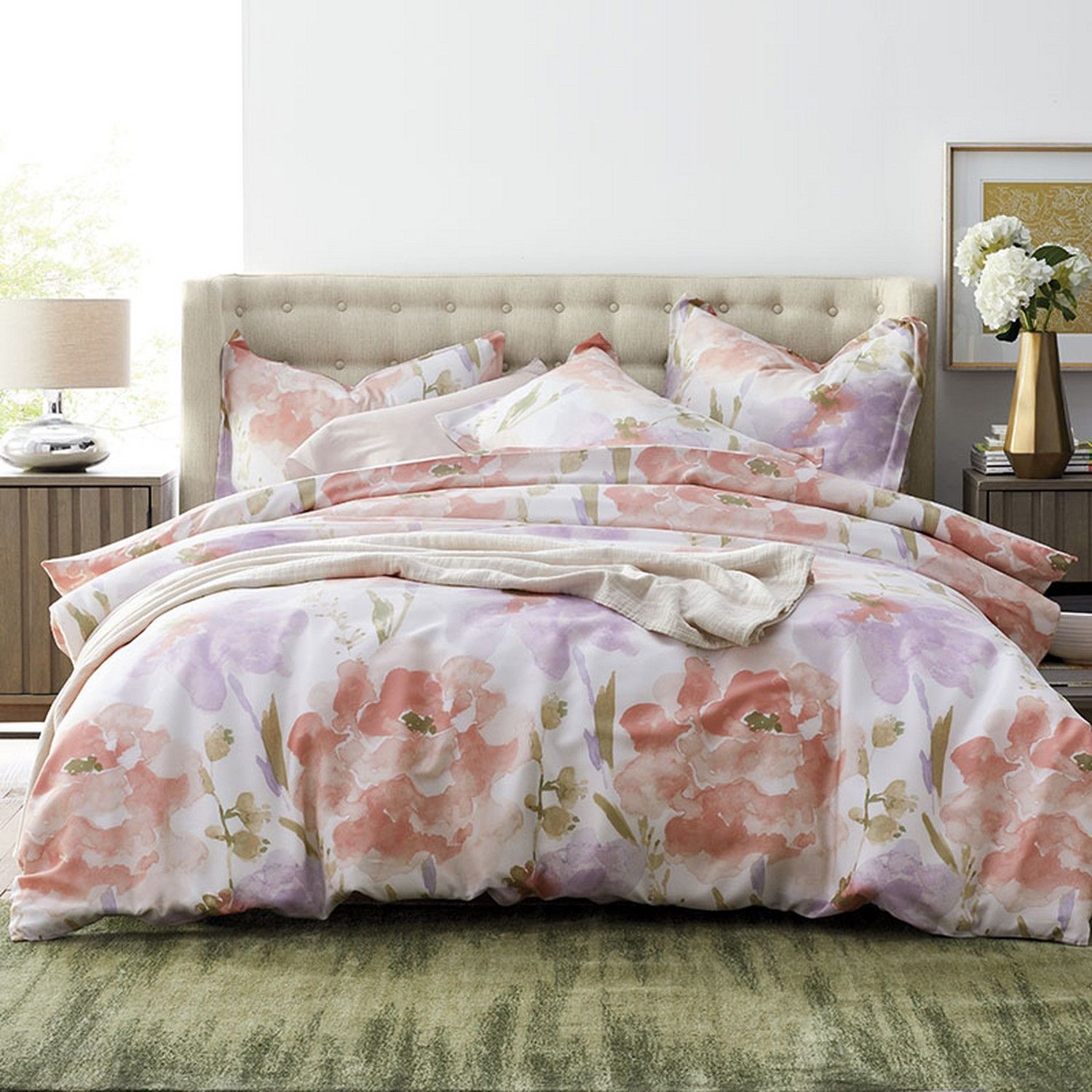 Celeste Cotton Bed Sheets Spread Comforter Duvet Cover Bedding Sets