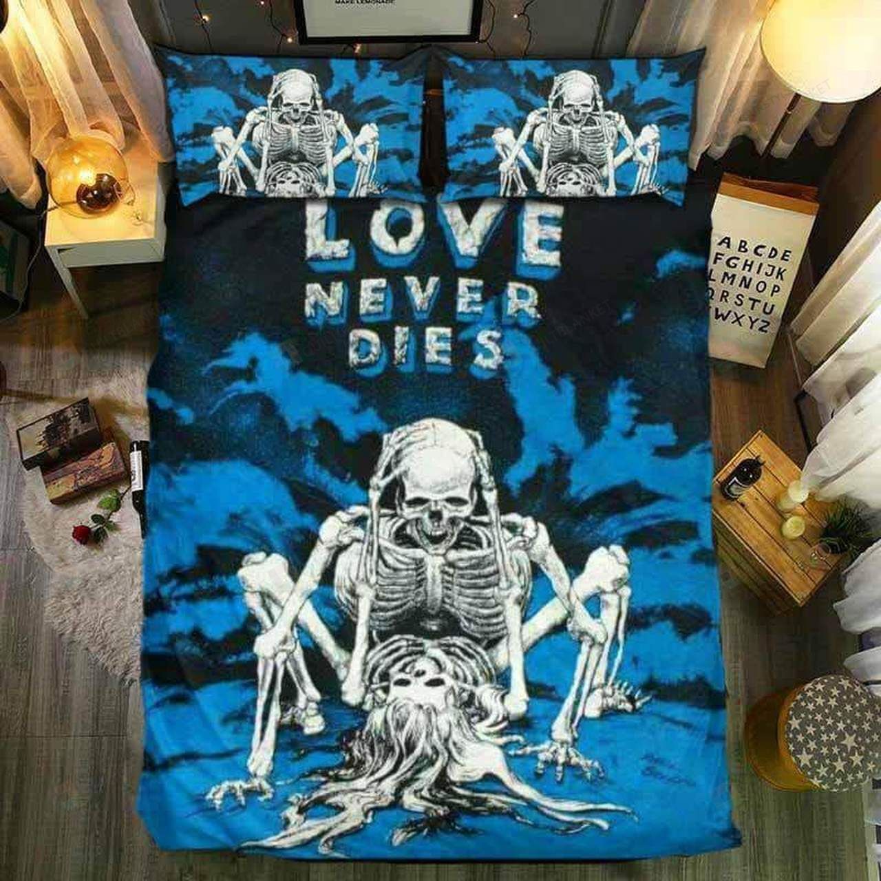 Skull Love Never Dies Bedding Set (Duvet Cover & Pillow Cases)