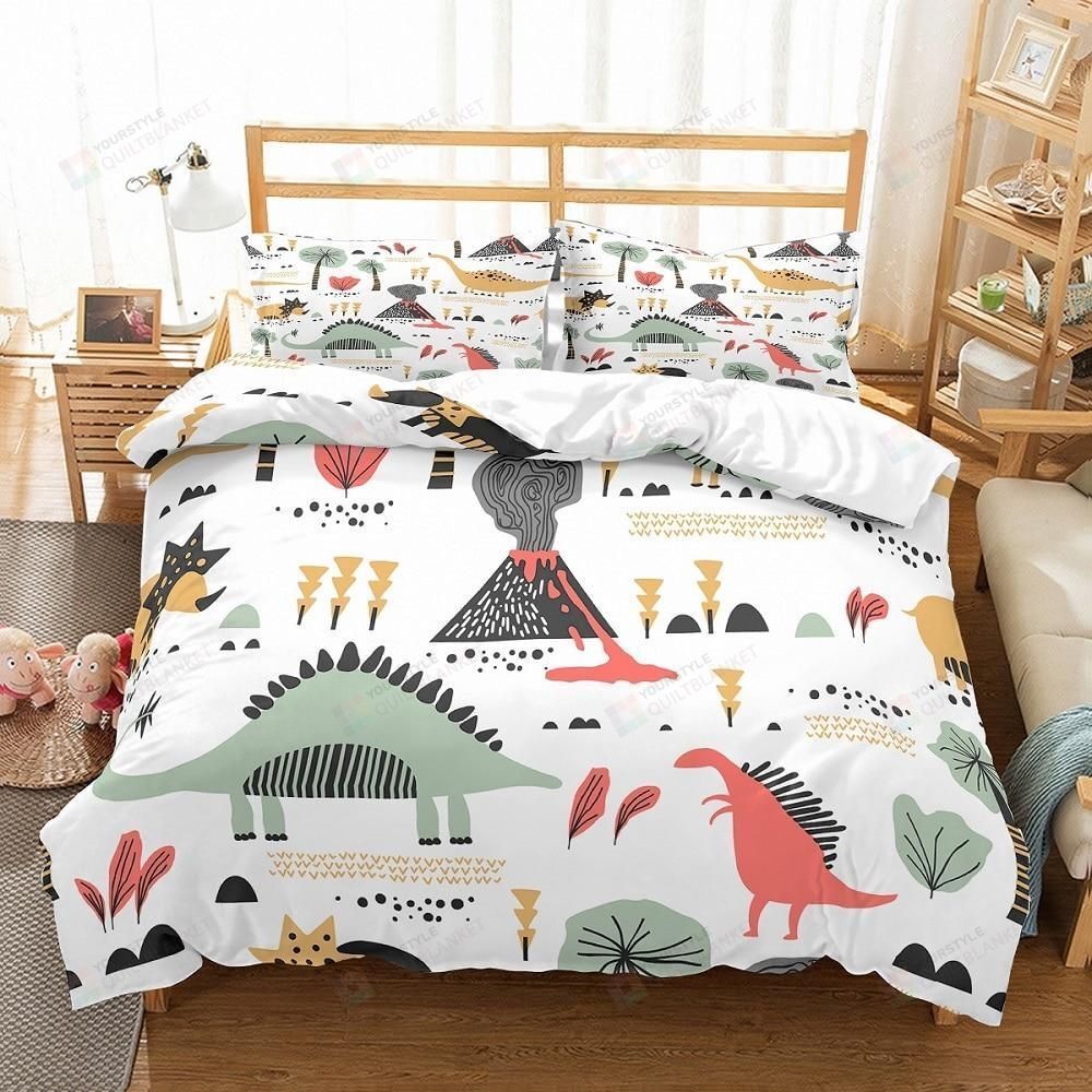 Dinosaurs Pattern Bed Sheets Duvet Cover Bedding Set