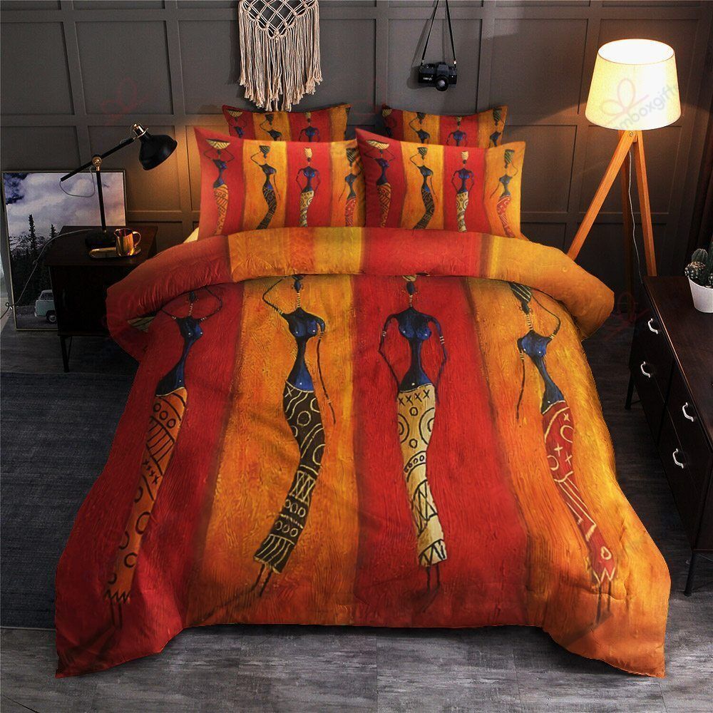African Woman Bedding Set Bed Sheets Spread Comforter Duvet Cover Bedding Sets