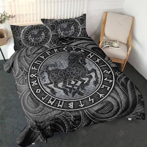 Viking Odin Horse Celtic Quilt Bedding Set