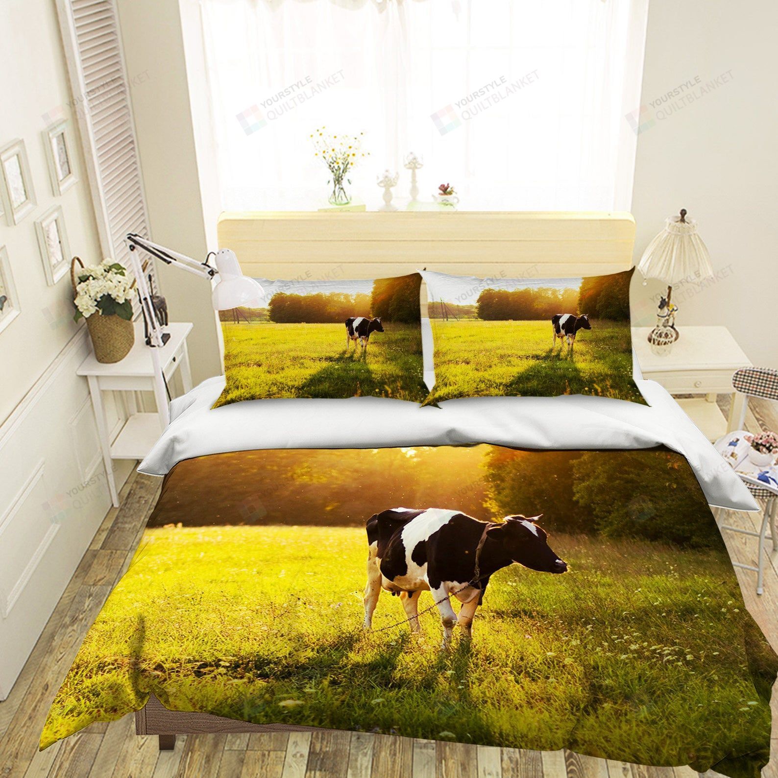 3D Cow Bedding Set Bed Sheets Spread Comforter Duvet Cover Bedding Sets