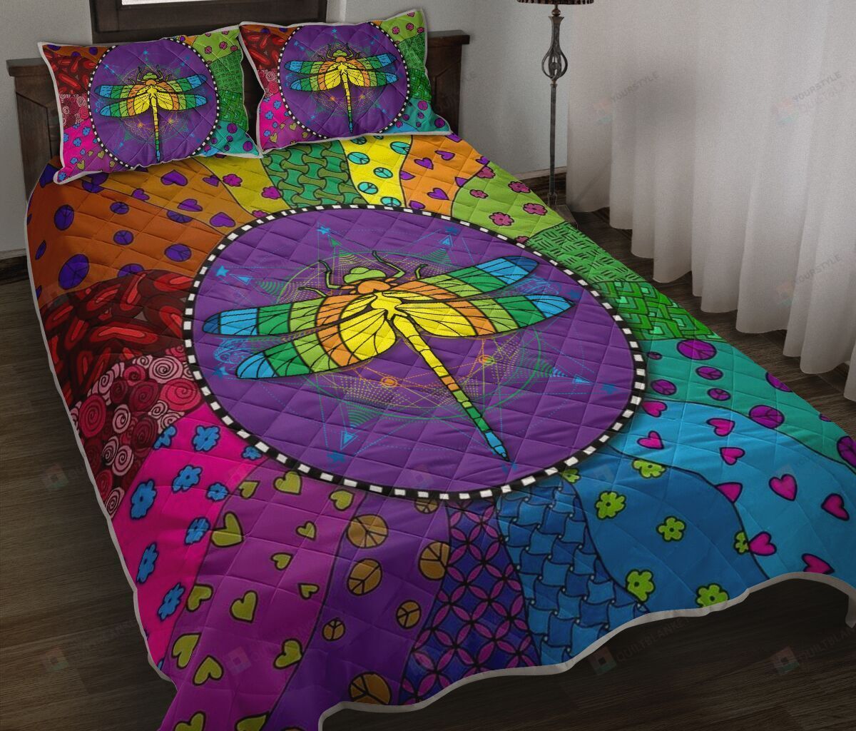 Dragonfly Hippiness Quilt Bedding Set