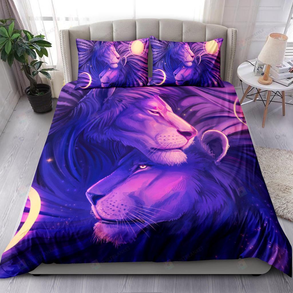 Lion Couple Bedding Set Bed Sheets Spread Comforter Duvet Cover Bedding Sets