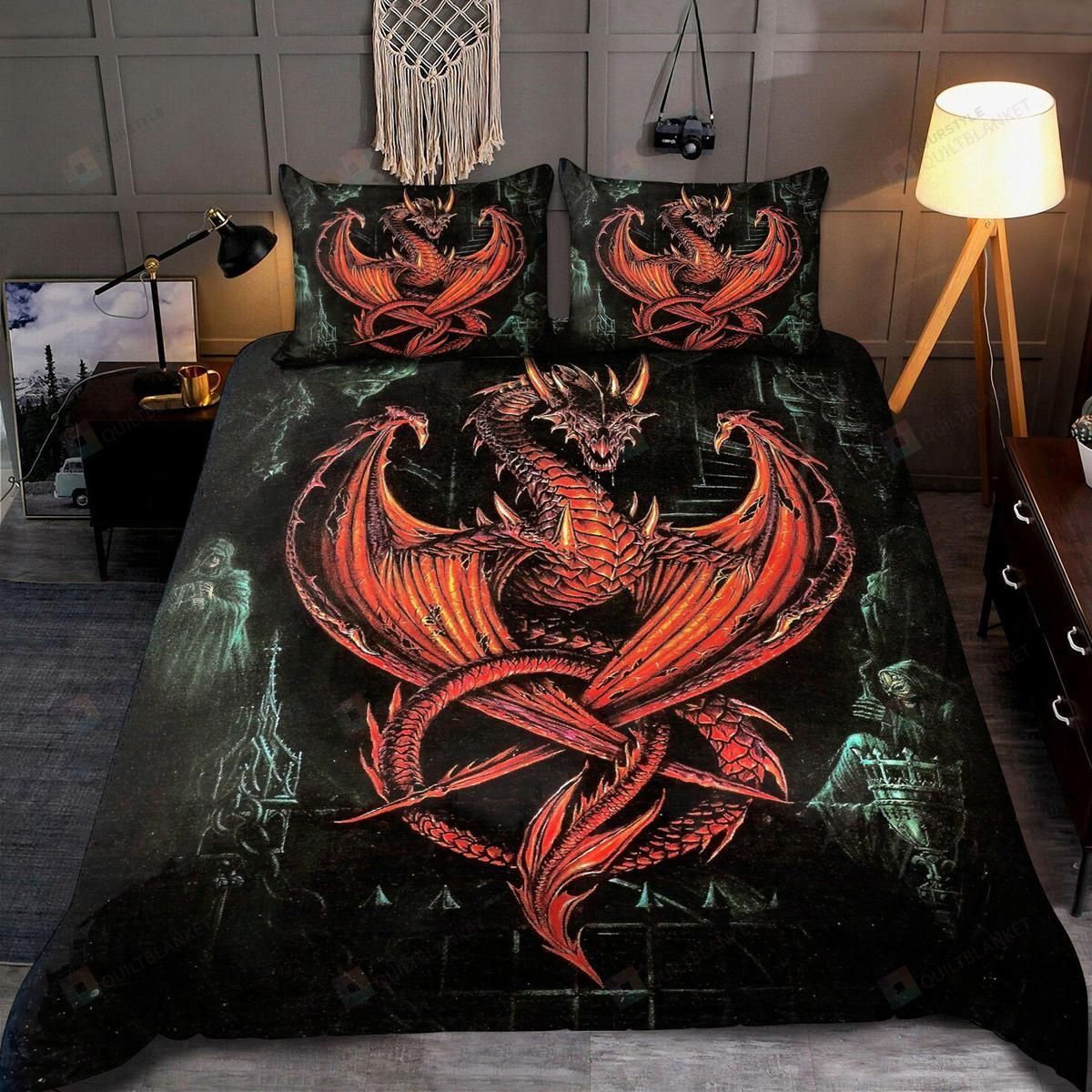 Gothic Dragon Duvet Cover Bedding Set