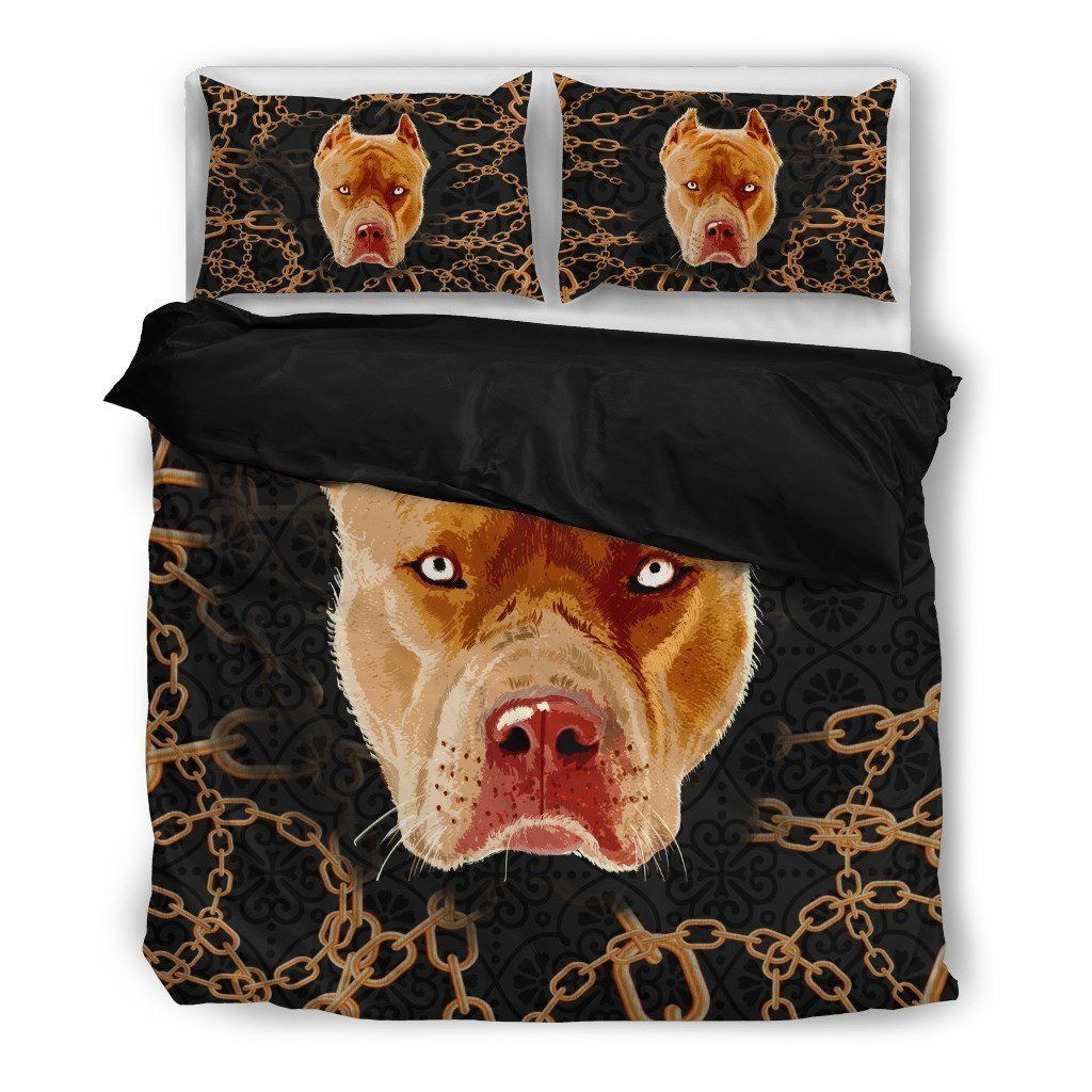 Pitbull Cotton Bed Sheets Spread Comforter Duvet Cover Bedding Sets
