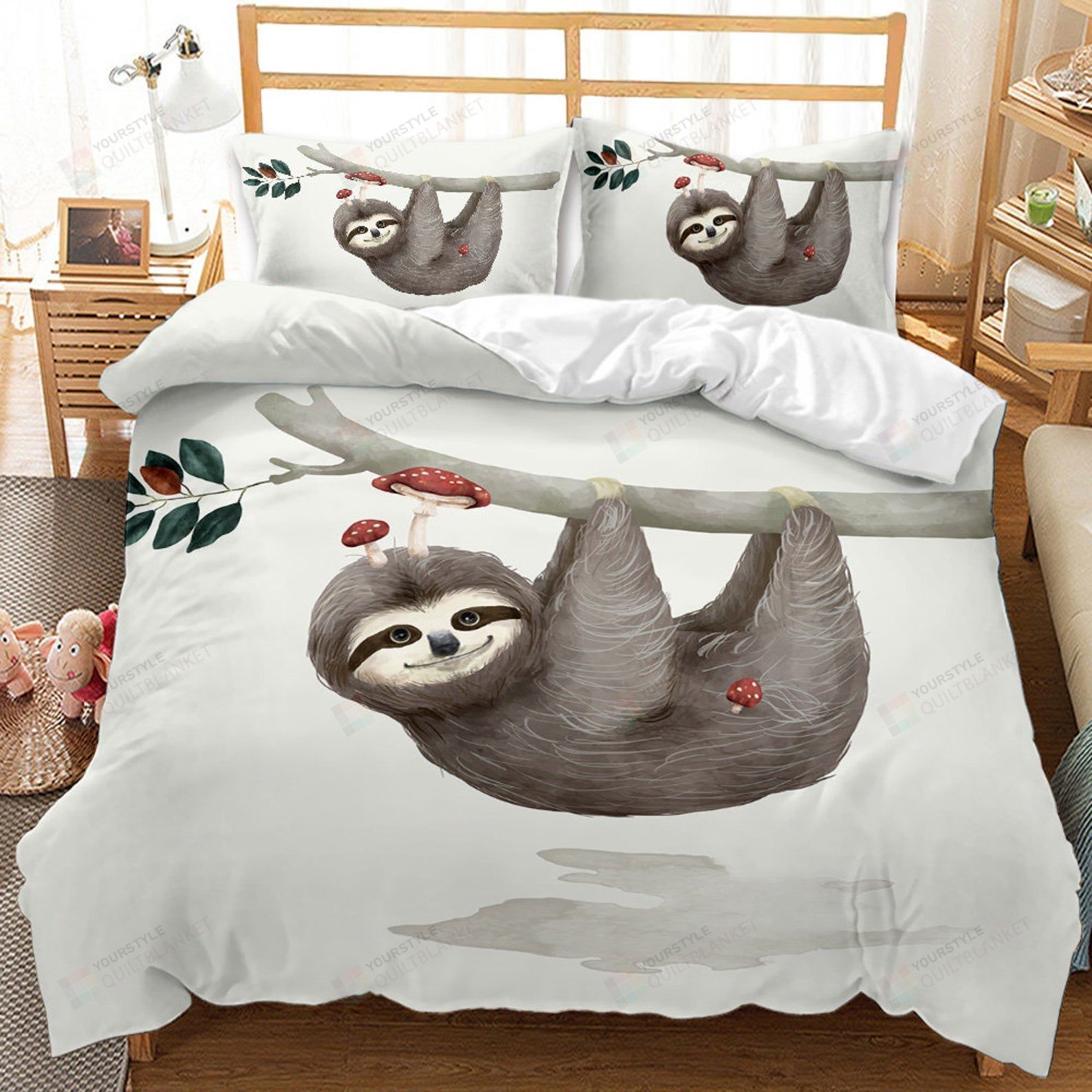 Cartoon Sloth Bed Sheets Duvet Cover Bedding Sets