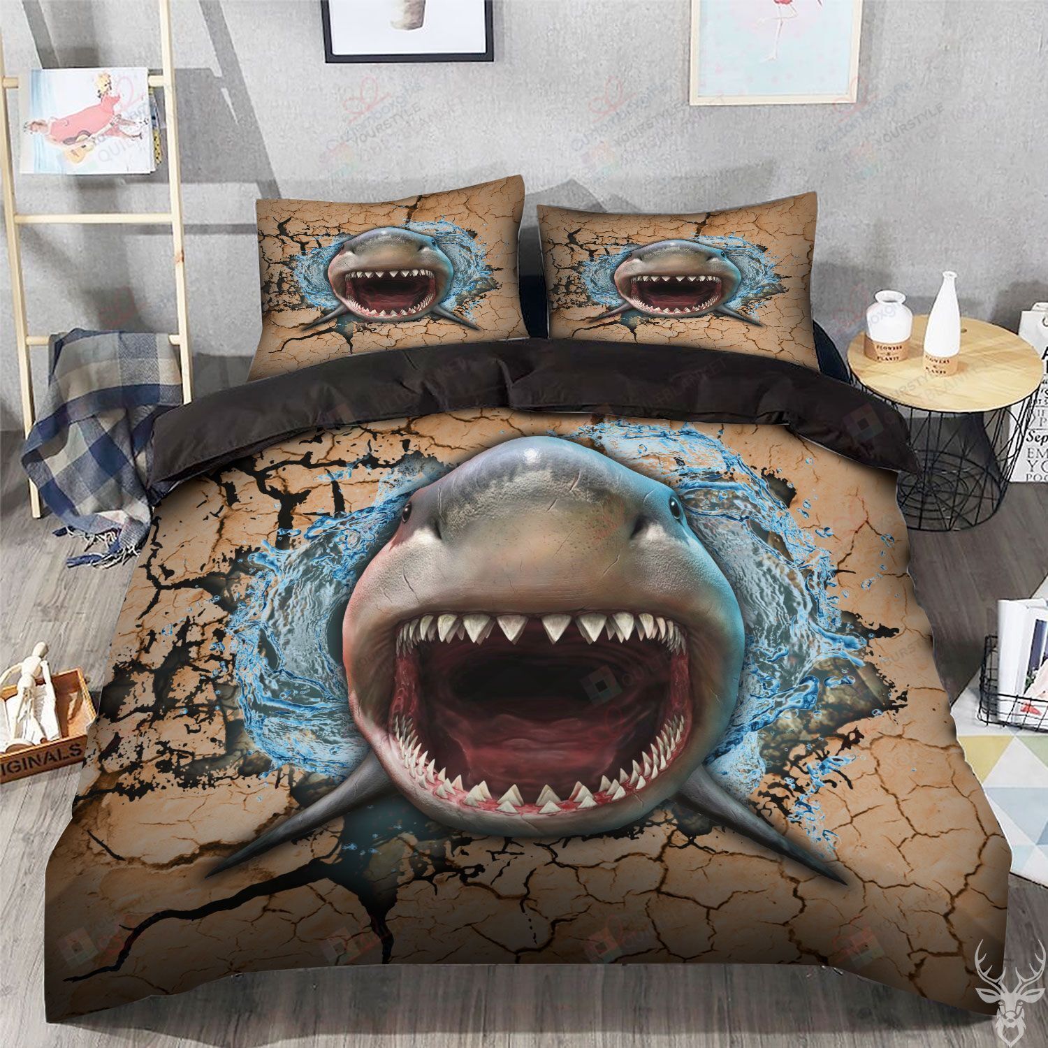 Shark Bed Sheets Spread Duvet Cover Bedding Set